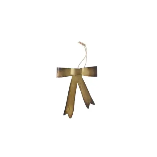 [65559] Brassy Bow Ornament 3.75"x 5.75"
