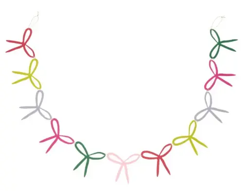 [65569] Brightly Bow Garland 72"x 5"
