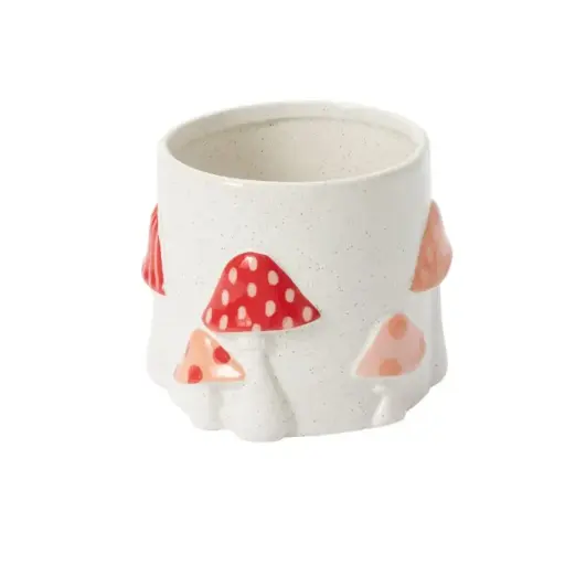 [65669] Cheerful Mushroom Pot 5.5"x 5"