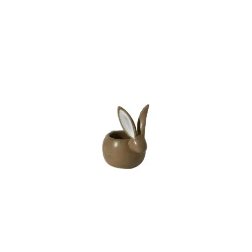 [65682] Chocolate Bunny Pot 5"x 3.75"x 5.5"