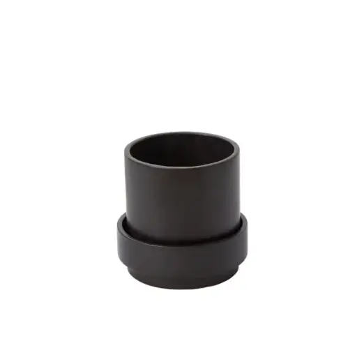 [65701] Claxton Pot with Saucer 6.25"x 6" Black