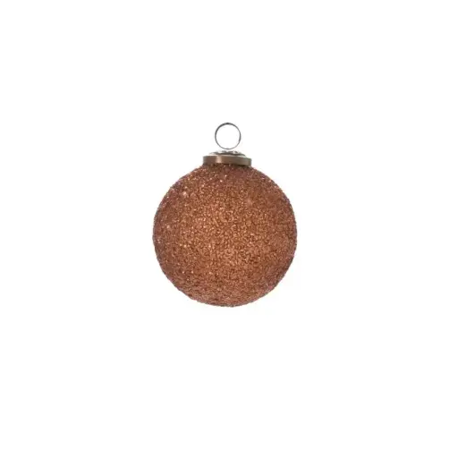 [65733] Copper Glitter Ornament 4"