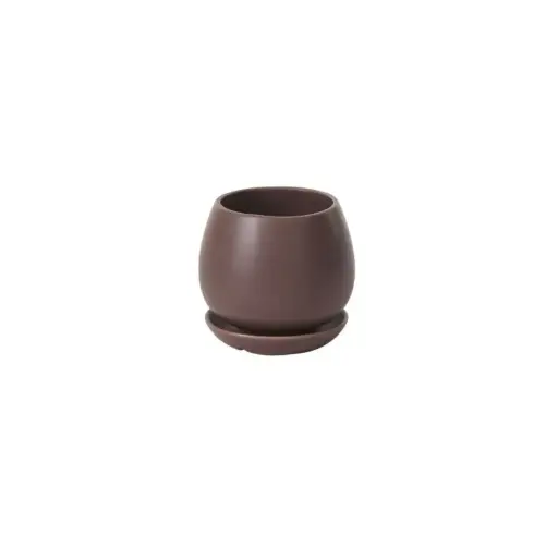 [65774] Dalton Pot with Saucer 5.75"x 5.25" Purple