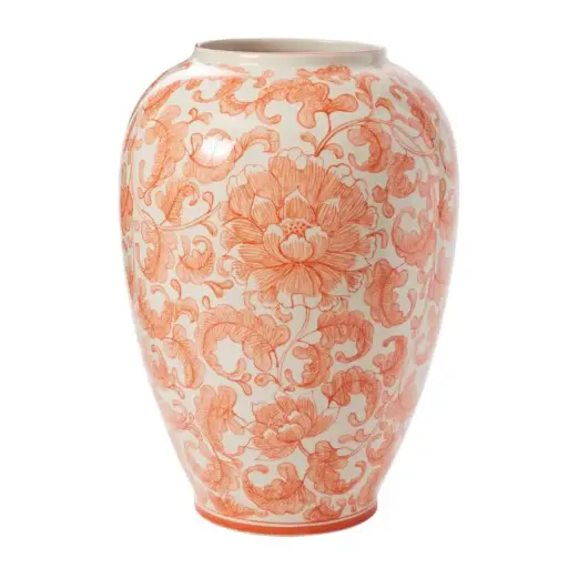 [65924] Elodie Vase Coral 13.25"x 18.5"