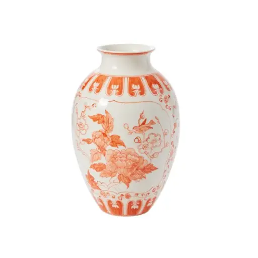 [65925] Elodie Vase Coral 9.25"x 14"