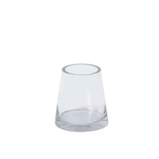 [65994] Fat Pyramid Vase 5.75"x 6"
