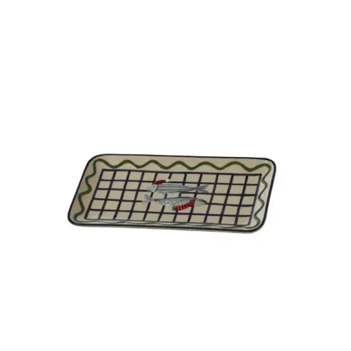 [66005] Festive Fish Platter 12"x 6.25"