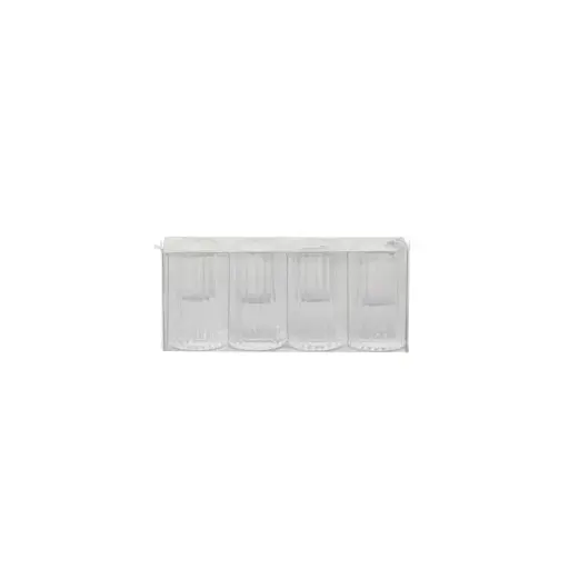 [66023] Fluted Glass Candleholders 1.25"x 2.25"