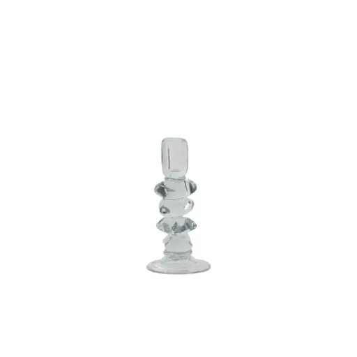 [66032] Foundation Candleholder 4.25"x 9" Clear