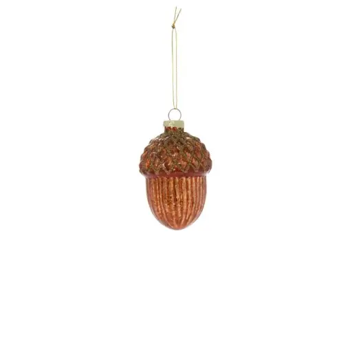 [66080] Gilded Acorn Ornament 2.25"x 3"