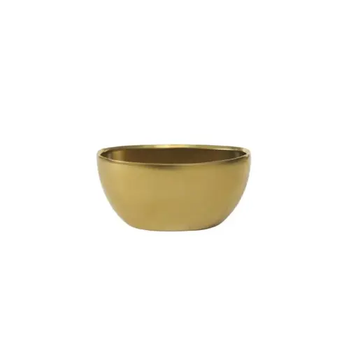 [66127] Gold Metta Boat 8.75"x 3.75"x 4"