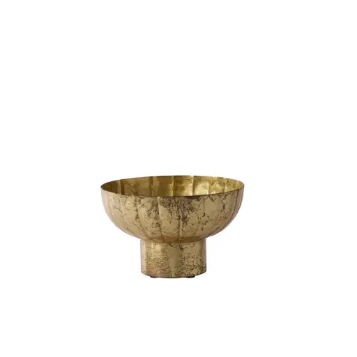 [66137] Golden Shine Footed Bowl 8.75"x 5.25"