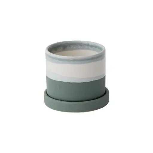 [66148] Greer Pot with Saucer 3.5"x 3"