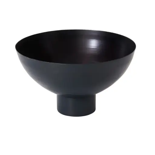 [66184] Harlow Footed Bowl 13"x 7.5" Dark-Grey