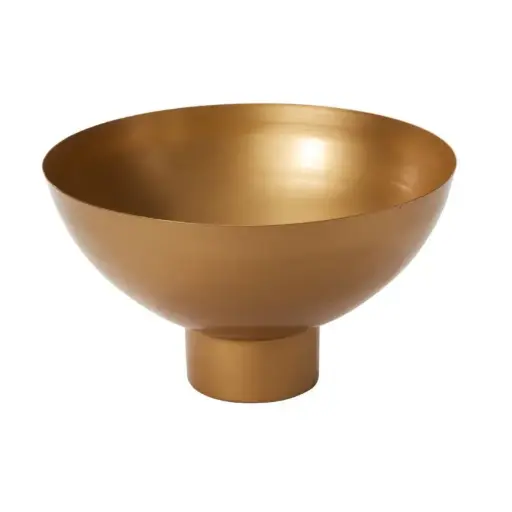 [66185] Harlow Footed Bowl 13"x 7.5" Gold