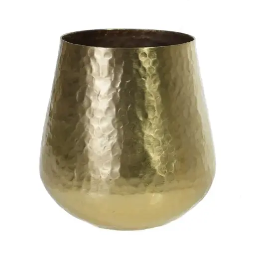 [66238] Hux Pot 6"x 6.5" Gold