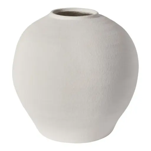 [66318] Konos Vase 14.5"x 14" White