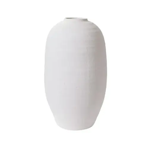 [66322] Konos Vase 16"x 28" White