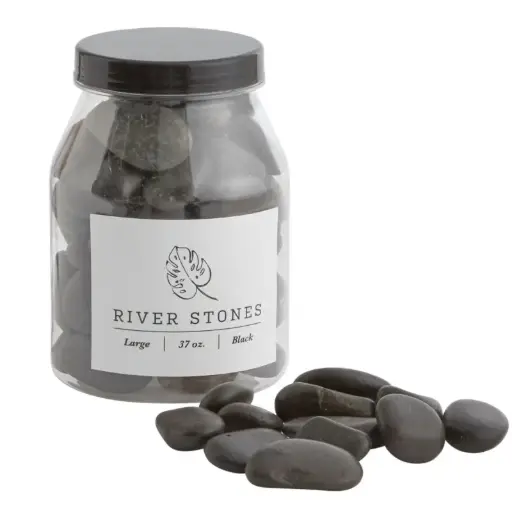 [66331] Large River Stones 37oz Black