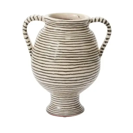 [66366] Lines Vase 9.25"x 7.5"x 10.5"