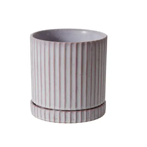 [66385] Los Feliz Pot with Saucer 6.5"x 7" Light-Purple