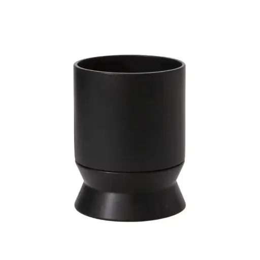 [66413] Madison Pot with Saucer 6.75"x 8.75" Black