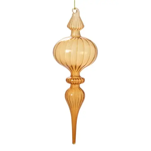 [66574] Nicolette Ornament 3.25"x 9.5" Amber