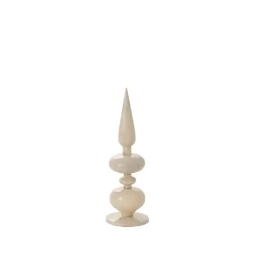 [66598] Nottingham Finial 4.5"x 14.5" Off-White