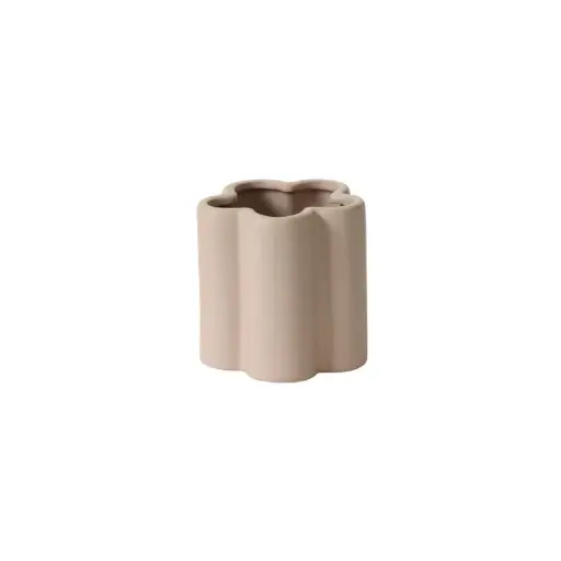 [66676] Petal Vase 4"x 4" Light-Pink