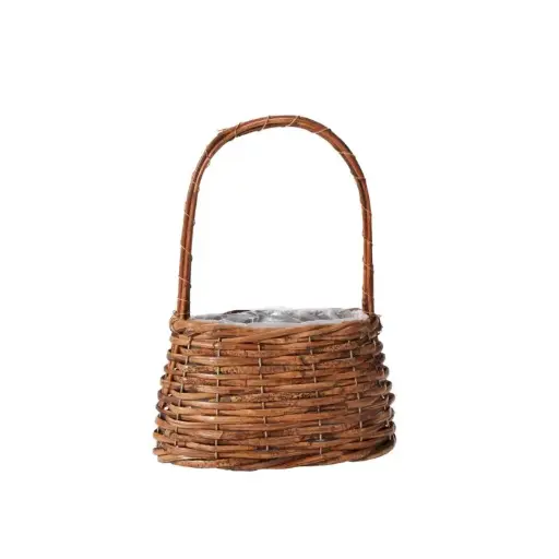 [66703] Polished Woven Basket 9.5"x 5.5"x 13.5"