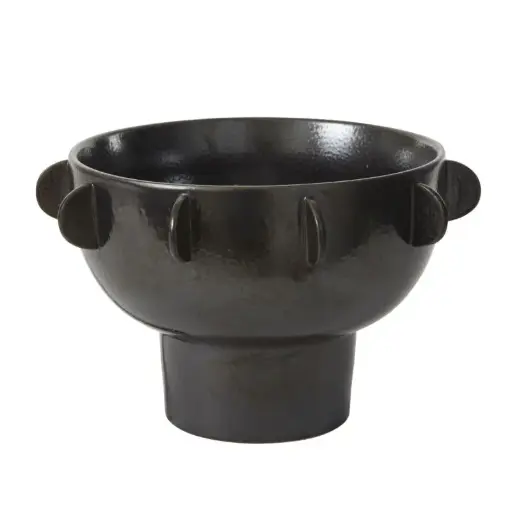 [66767] Reverie Footed Bowl 17.75"x 10.25" Black