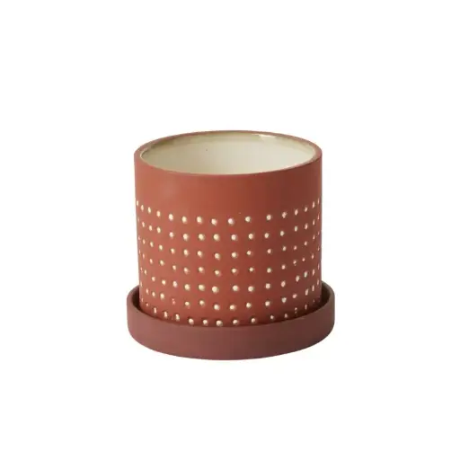 [66824] Salamanca Pot with Saucer 5.5"x 5"