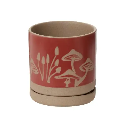 [66842] Scavenger Pot with Saucer 5"x 5.5"
