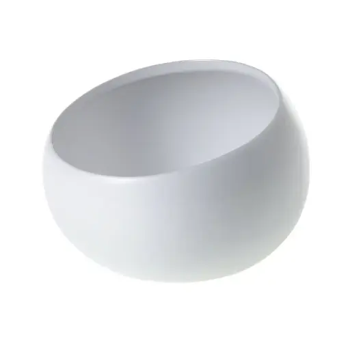 [66867] Simply Angled Bowl 5.25"x 3.5" White