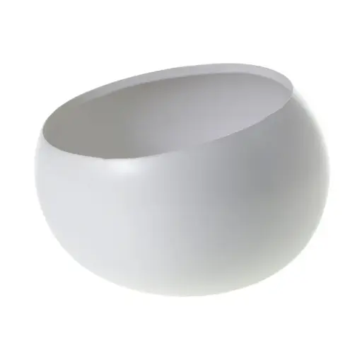 [66869] Simply Angled Bowl 7.5"x 5.25" White