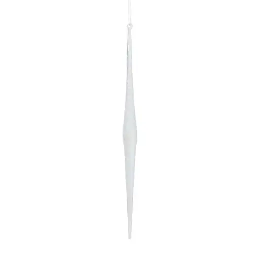 [66900] Sparkle Icicle Ornament 0.75"x 11.5" Clear