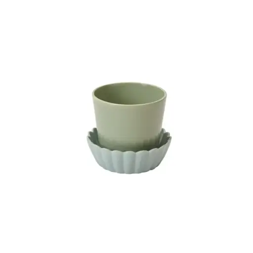 [66918] Springvale Pot with Saucer 5.75"x 5"