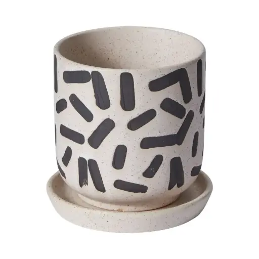 [66956] Sundae Pot with Saucer 4.75"x 4.75"