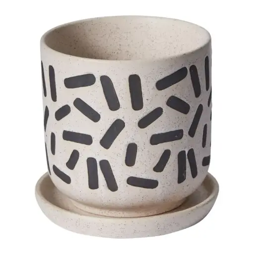 [66957] Sundae Pot with Saucer 5.75"x 5.5"
