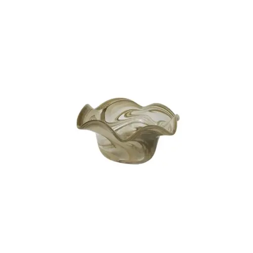 [66965] Swirled Glass Bowl 8.75"x 4"