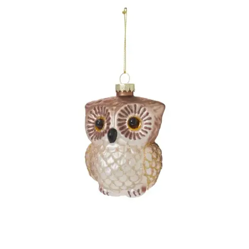 [66985] Tawny Owl Ornament 3.25"x 2.5"x 3.5"