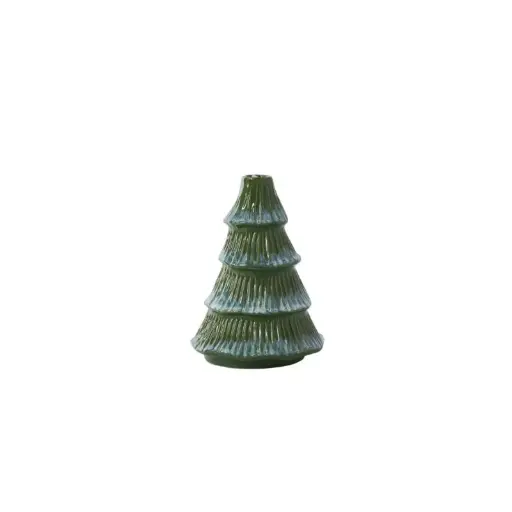 [67051] Tree Frost Candleholder 5.75"x 7.5"