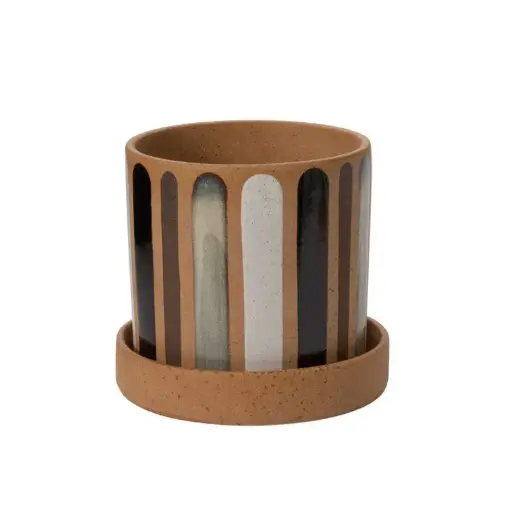 [67065] Truman Pot with Saucer 7.75"x 7"