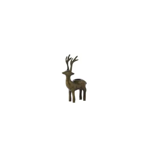 [67168] Winter Deer Candleholder 4"x 2"x 6.5"