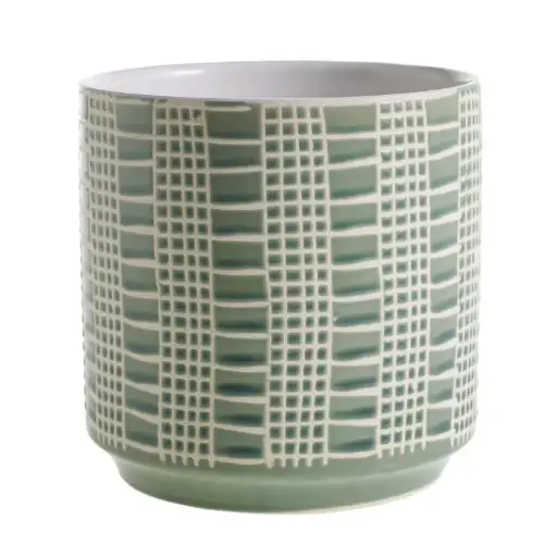 [67198] Zati Pot 6.5"x 6.75" Green