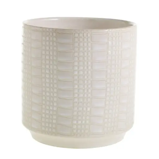 [67199] Zati Pot 6.5"x 6.75" Off-White