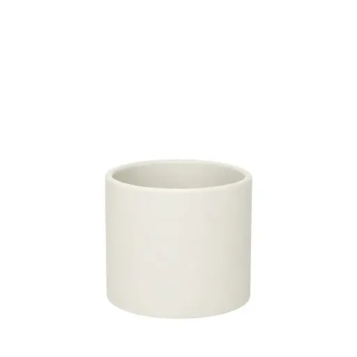 [67203] Pearce pot round matte off white - 7x5.75"