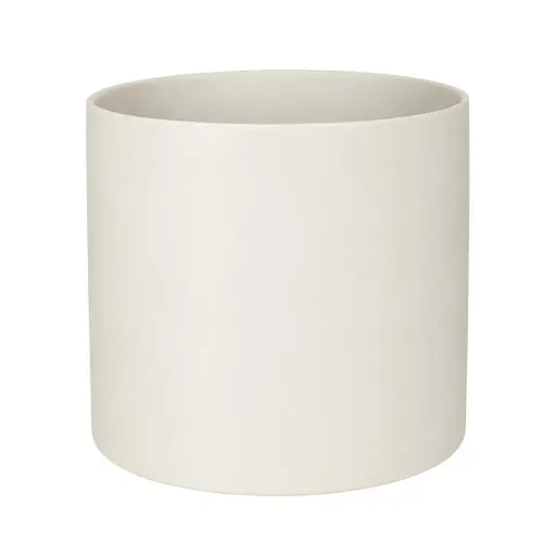 [67205] Pearce pot round matte off white - 11x10.25"