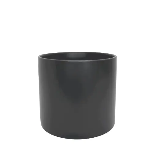 [67208] Pearce pot round matte black - 9x8.5"