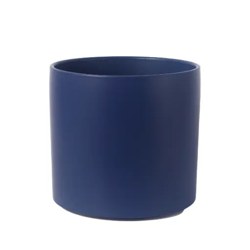 [67213] Pearce pot round matte dark blue - 11x10.25"